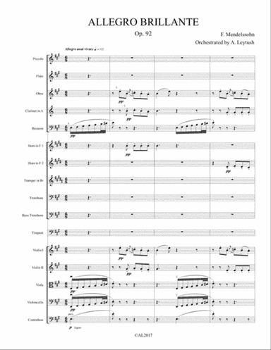 Mendelssohn/Leytush: Allegro Brillante Op.92