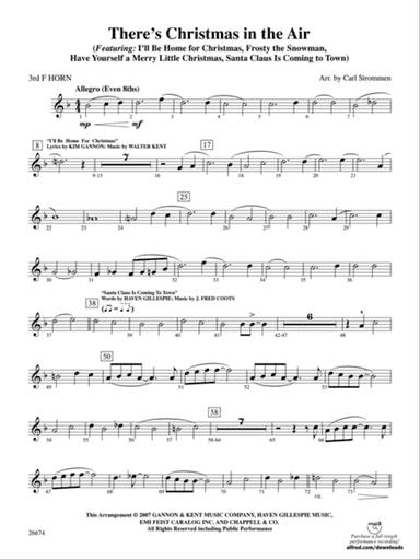 There's Christmas in the Air: 3rd F Horn