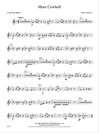 More Cowbell: 1st B-flat Trumpet