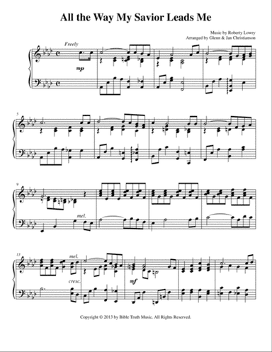 All The Way My Savior Leads Me