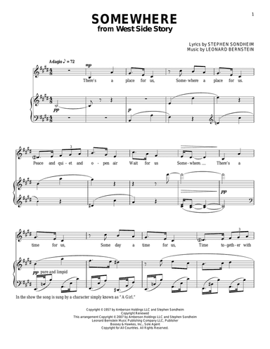 Somewhere (from West Side Story)