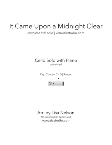 It Came Upon a Midnight Clear - Cello Solo