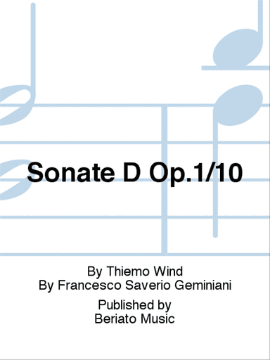 Sonate D Op.1/10