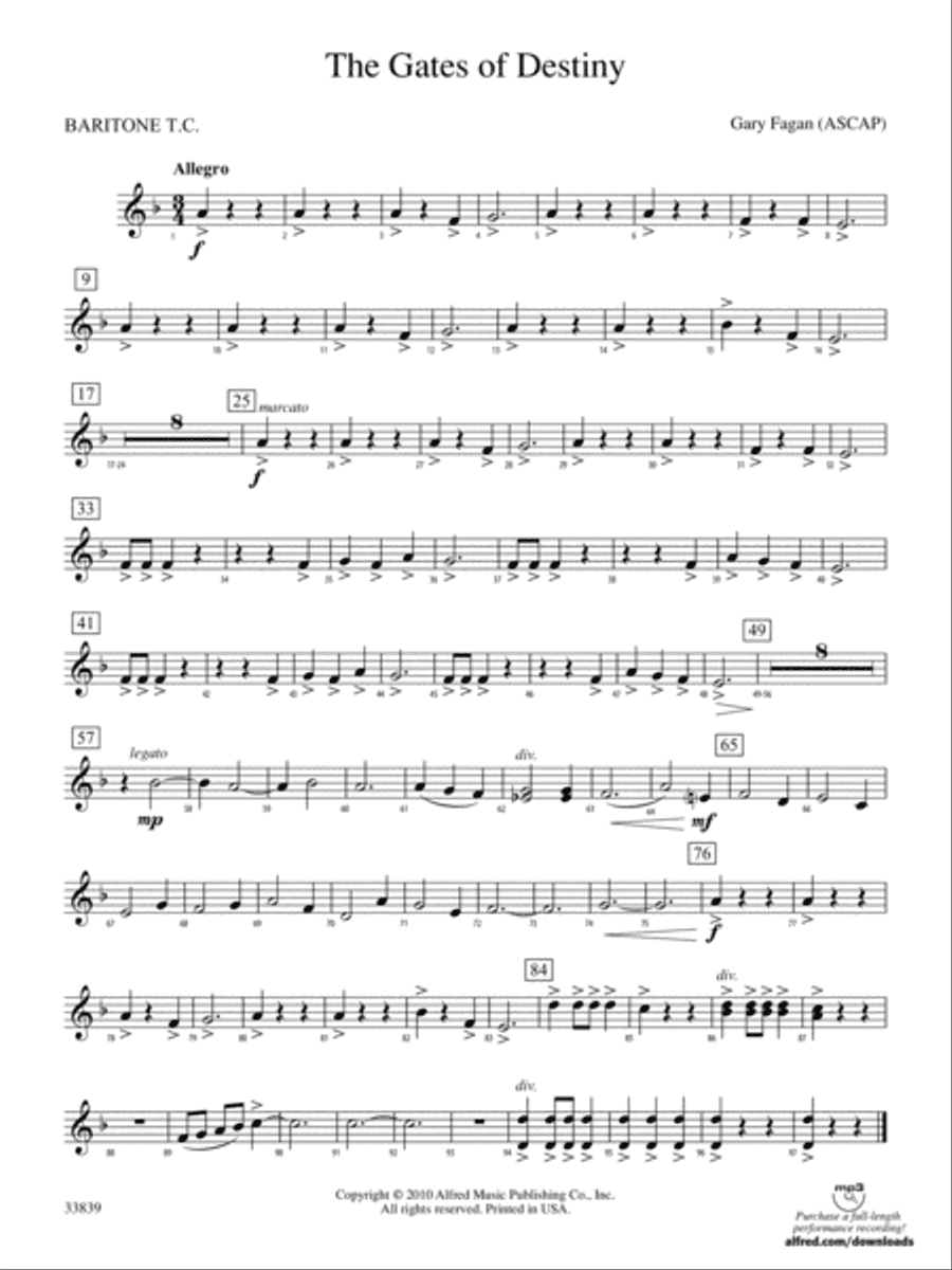 The Gates of Destiny: Baritone T.C.