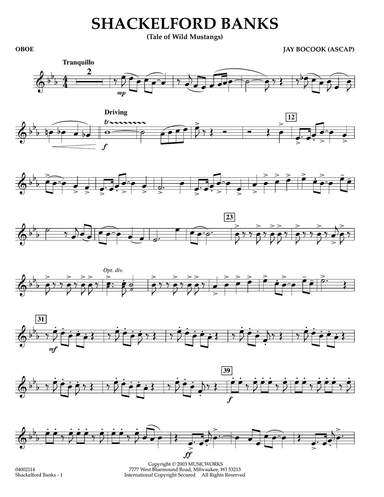 Shackelford Banks - Oboe