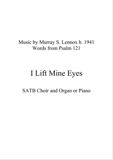 I Lift Mine Eyes (Unto the Hills)