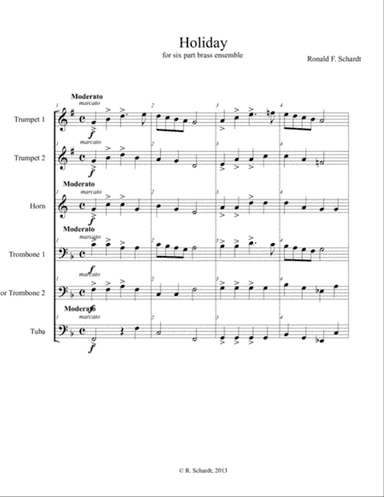Holiday - for Brass Sextet