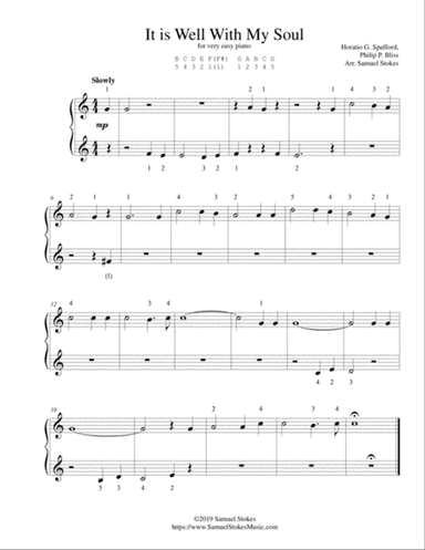 It is Well With My Soul - for very easy piano