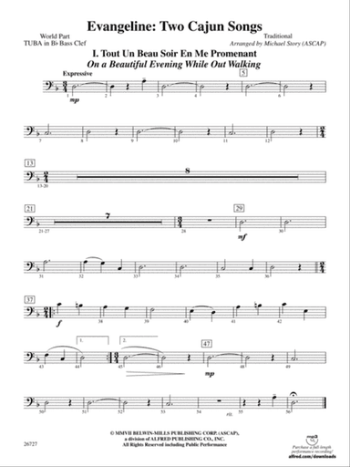 Evangeline: (wp) B-flat Tuba B.C.