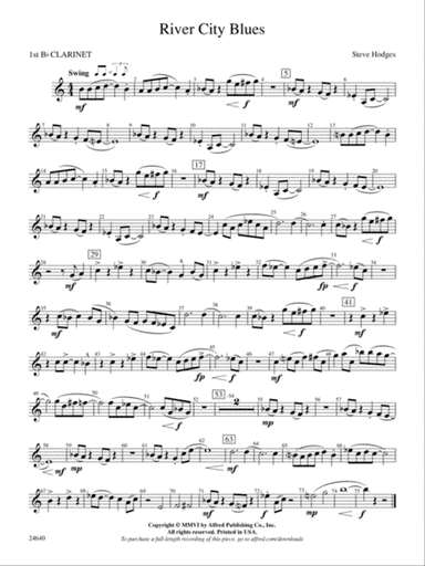 River City Blues: 1st B-flat Clarinet