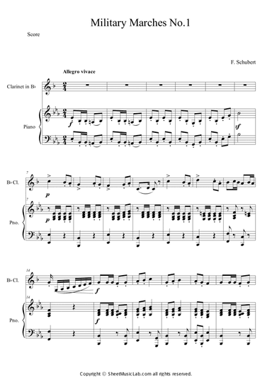 Military March No.1 (Easy and Short) in Eb