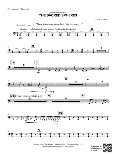 The Sacred Spheres: 1st Percussion