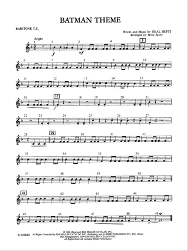 Batman Theme (from the Original TV Series): Baritone T.C.