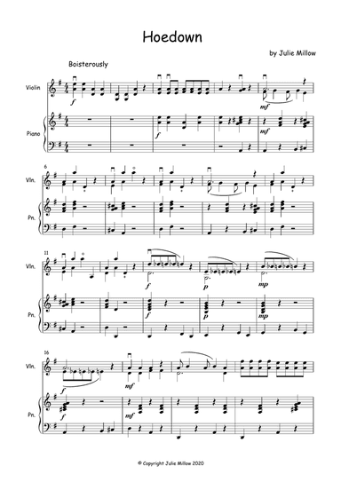 Hoedown for Violin