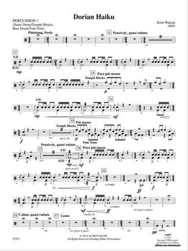 Dorian Haiku: 1st Percussion