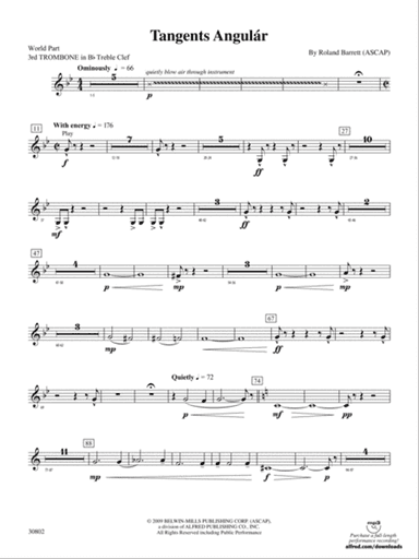 Tangents Angulár: (wp) 3rd B-flat Trombone T.C.
