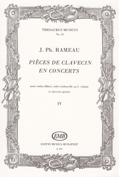 Pieces de clavecin en concerts IV pour violon (fl