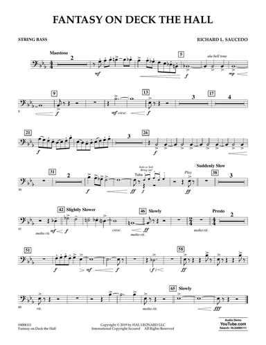 Fantasy on Deck The Hall - String Bass