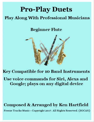 Pro-Play Duets for Flute - Play along with professional musicians - Key compatible for 10 instrument