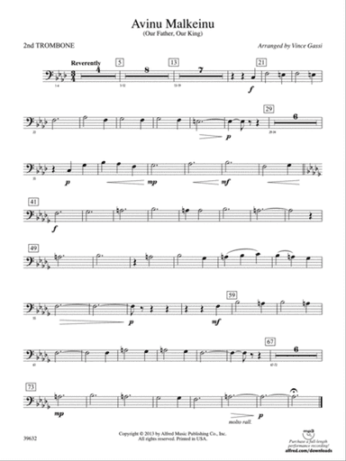 Avinu Malkeinu: 2nd Trombone