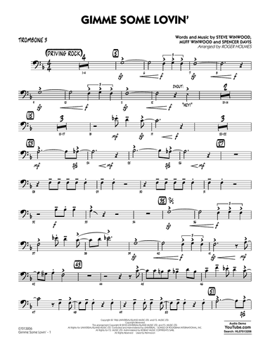 Gimme Some Lovin' - Trombone 3
