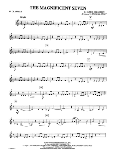 The Magnificent Seven: 1st B-flat Clarinet