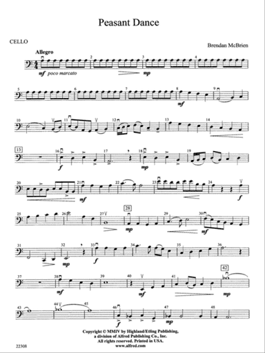 Peasant Dance: Cello