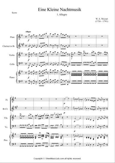 Serenade No.13 "Eine Kleine Nachtmusik" in G major, K.525 1.Allegro