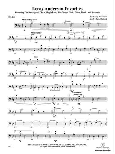 Leroy Anderson Favorites: Cello