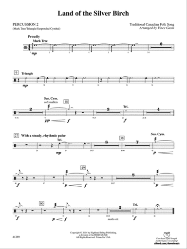 Land of the Silver Birch: 2nd Percussion