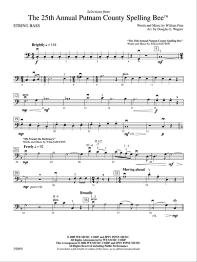 The 25th Annual Putnam County Spelling Bee,™ Selections from: String Bass