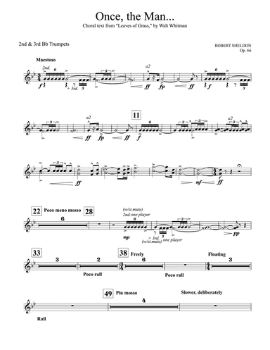 Once, the Man...: 2nd & 3rd Trumpet
