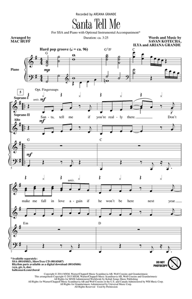 Santa Tell Me (Arr. Mac Huff)