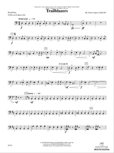 Trailblazers: (wp) E-flat Tuba B.C.