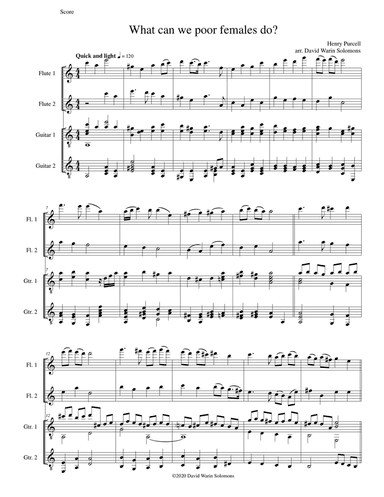 What can we poor females do, for 2 flutes and 2 guitars