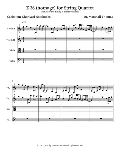 Z 36 (homage) for String Quartet