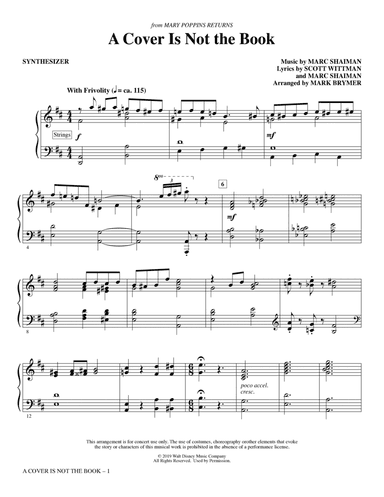 A Cover Is Not the Book (from Mary Poppins Returns) (arr. Mark Brymer) - Synthesizer