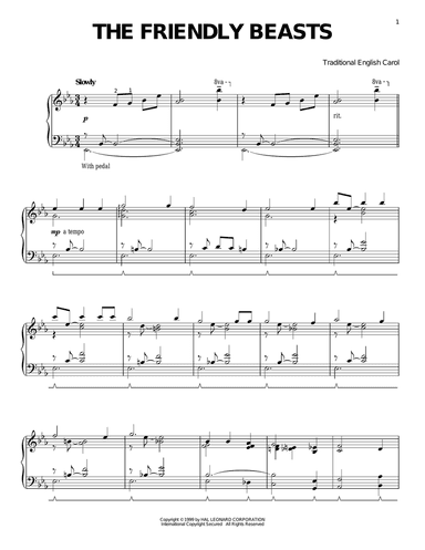The Friendly Beasts (arr. Frank Mantooth)