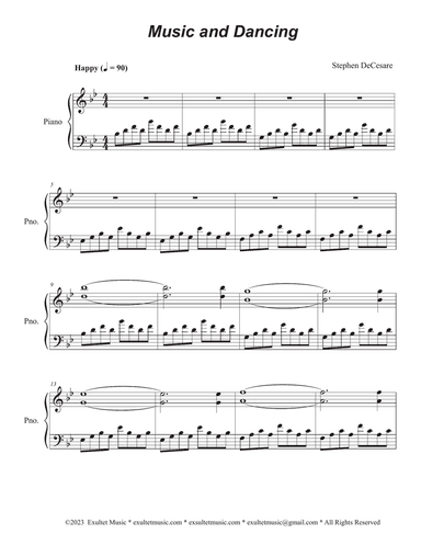 Music and Dancing (Easy Piano solo)