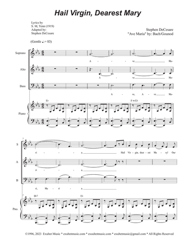 Hail Virgin, Dearest Mary (Vocal Trio - (SAB)