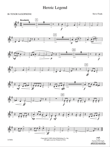 Heroic Legend: B-flat Tenor Saxophone