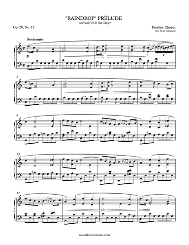 "Raindrop" Prelude - Op. 28, No. 15
