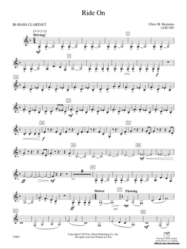 Ride On: B-flat Bass Clarinet