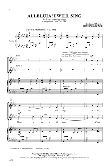 Alleluia! I Will Sing