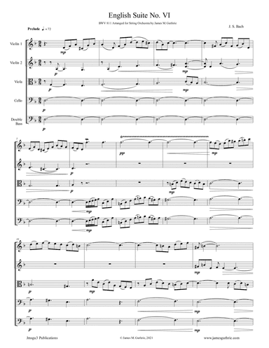 BACH: English Suite No. 6 BWV 811 for String Orchestra