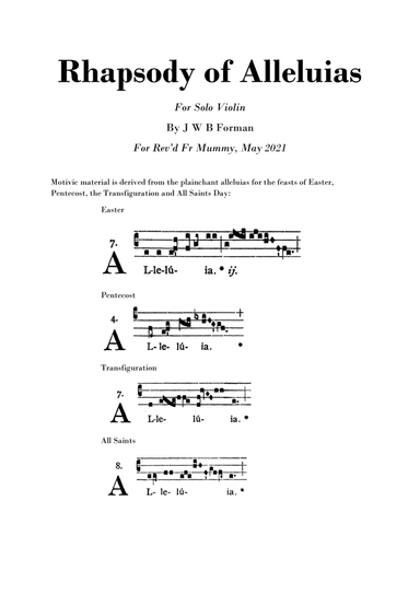 Rhapsody of Alleluias