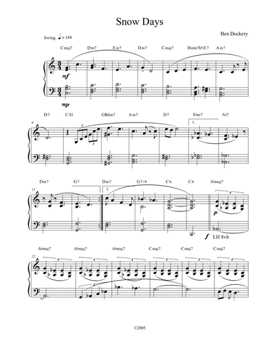 Snow Days (Solo Piano)