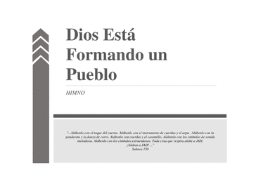 Dios está formando un pueblo