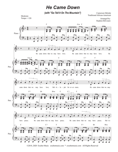 He Came Down (with "Go Tell It On The Mountain") (Vocal Solo)
