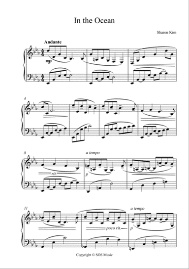 In the Ocean for Piano Solo